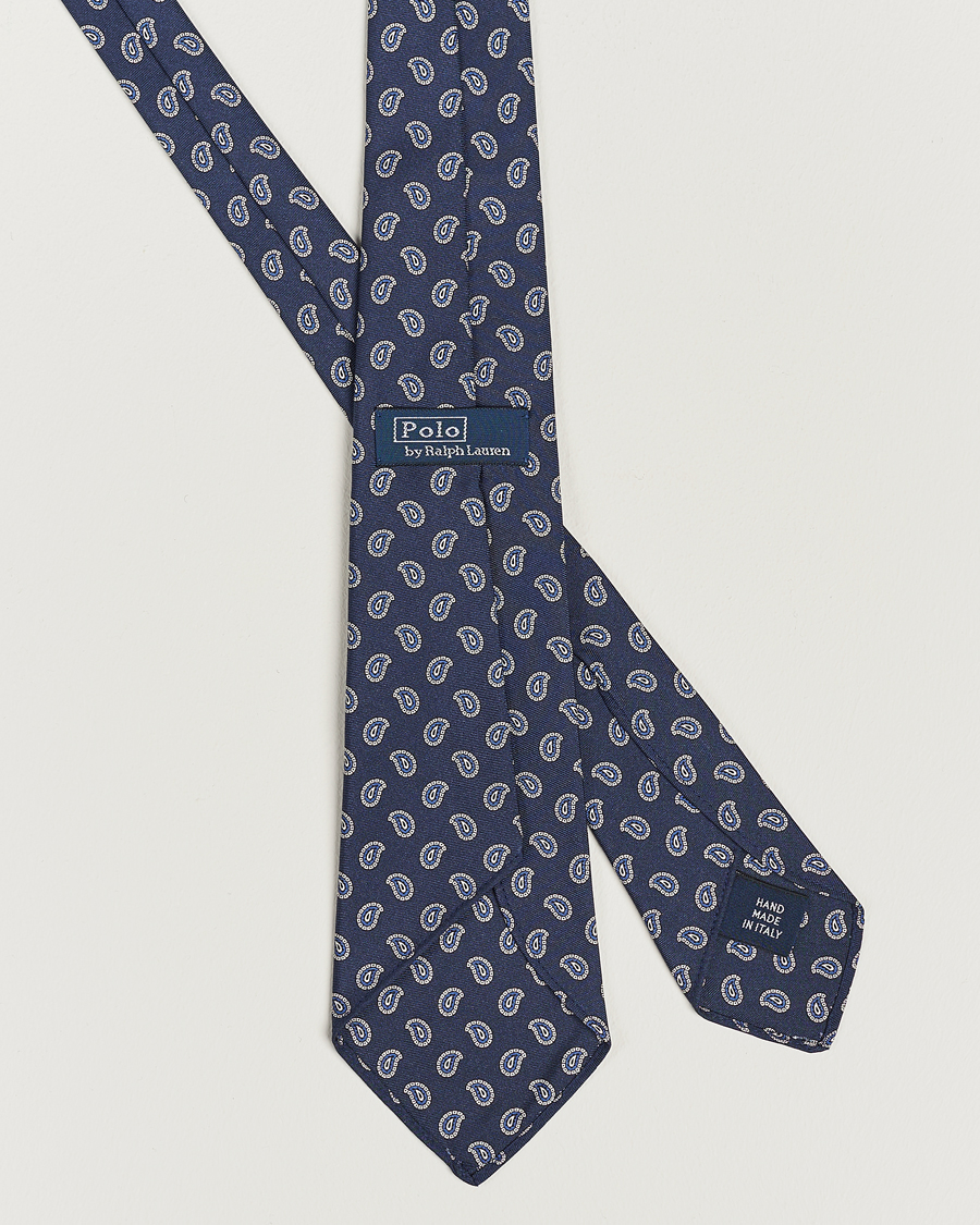 Herre | Polo Ralph Lauren Vintage Foulard Printed Tie Navy/Blue | Polo Ralph Lauren | Vintage Foulard Printed Tie Navy/Blue