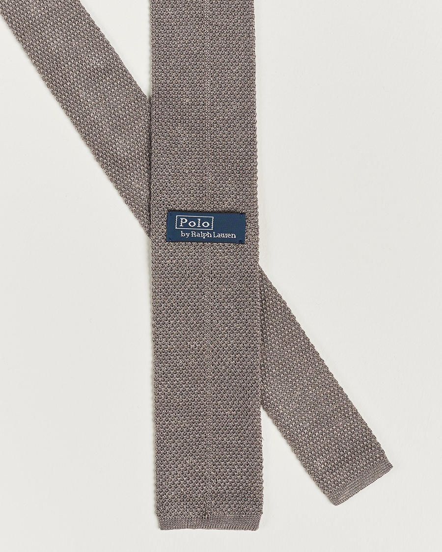Herre | Polo Ralph Lauren Linen Knitted Tie Grey | Polo Ralph Lauren | Linen Knitted Tie Grey