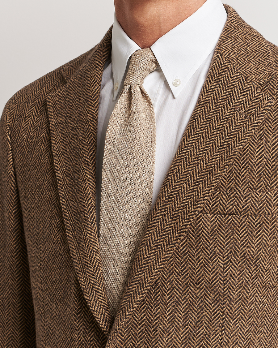 Herre |  | Polo Ralph Lauren | Linen Knitted Tie Tan