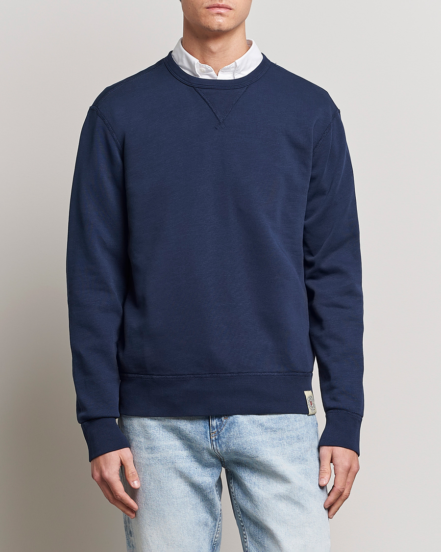Herre |  | Polo Ralph Lauren | Vintage Fleece Crew Neck Sweatshirt Cruise Navy