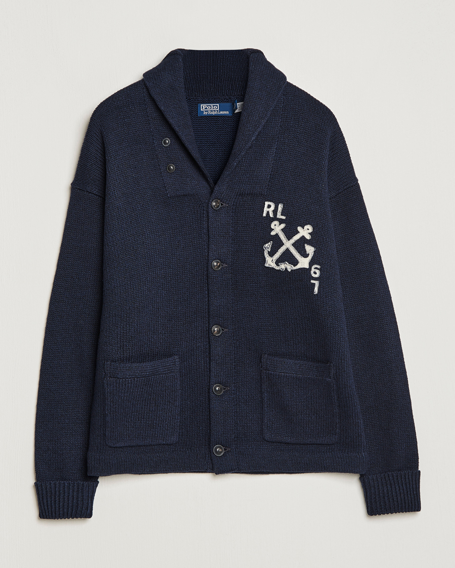Herre | Gensere | Polo Ralph Lauren | RL Knitted Cardigan Navy