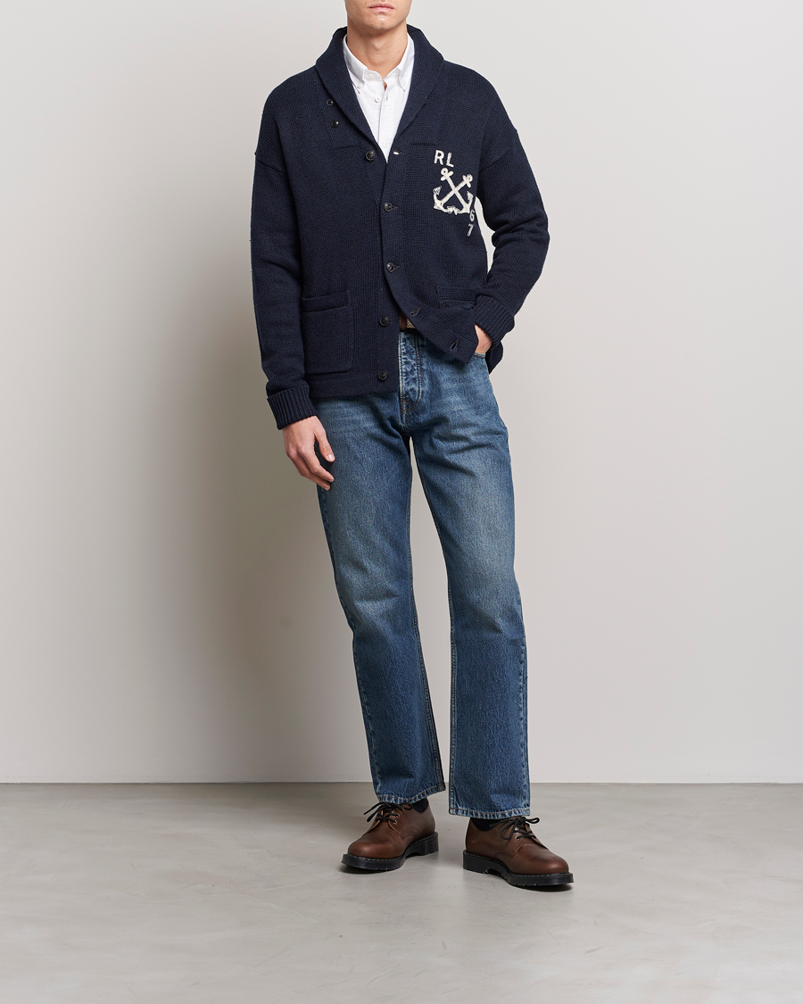 Herre | Gensere | Polo Ralph Lauren | RL Knitted Cardigan Navy