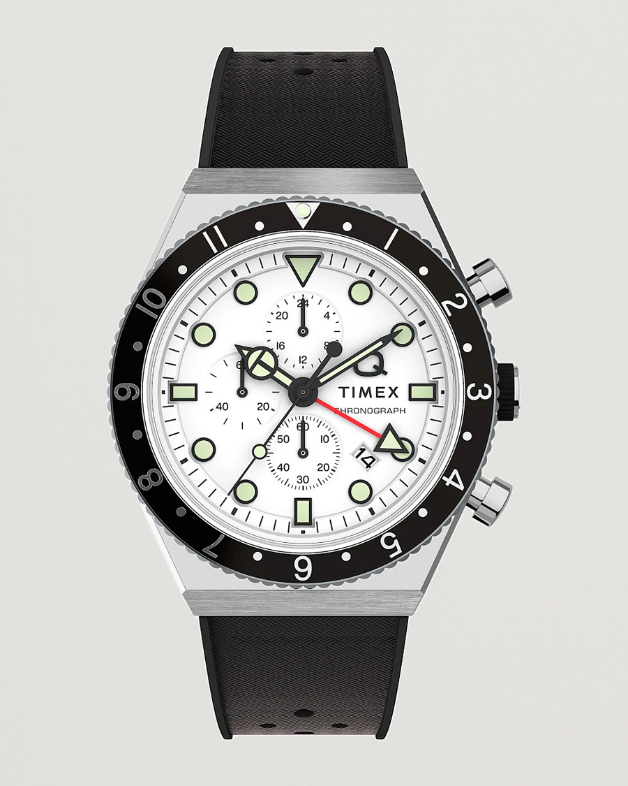 Herre | Timex Time Zone Chronograph 40mm White Dial | Timex | Time Zone Chronograph 40mm White Dial