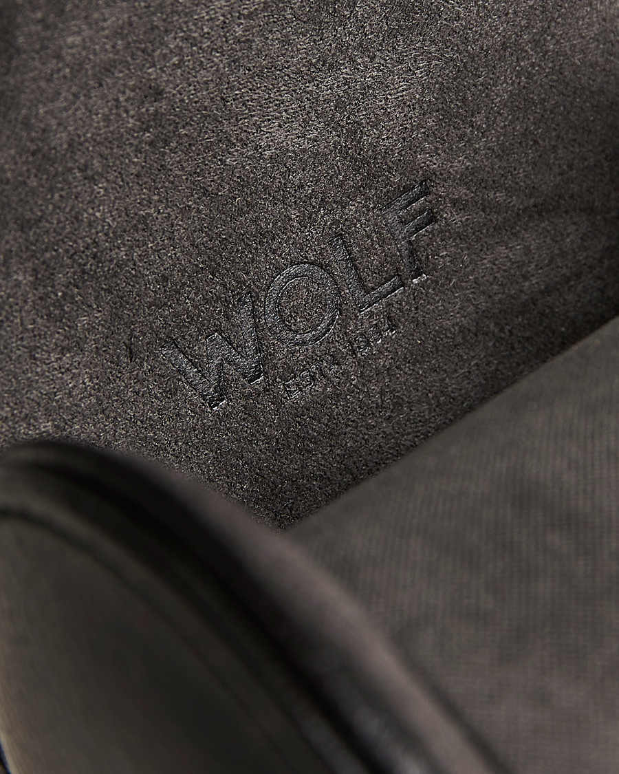 Herre | Klokke- og smykkeskrin | WOLF | Single Watch Roll Black
