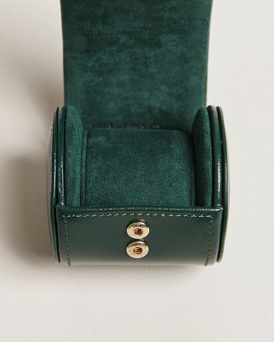 Men | Watch & Jewellery Boxes | WOLF | Single Watch Roll British Racing Green