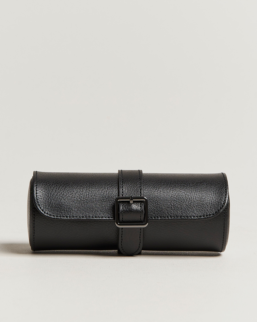 Herre | Klokke- og smykkeskrin | WOLF | Triple Watch Roll Black