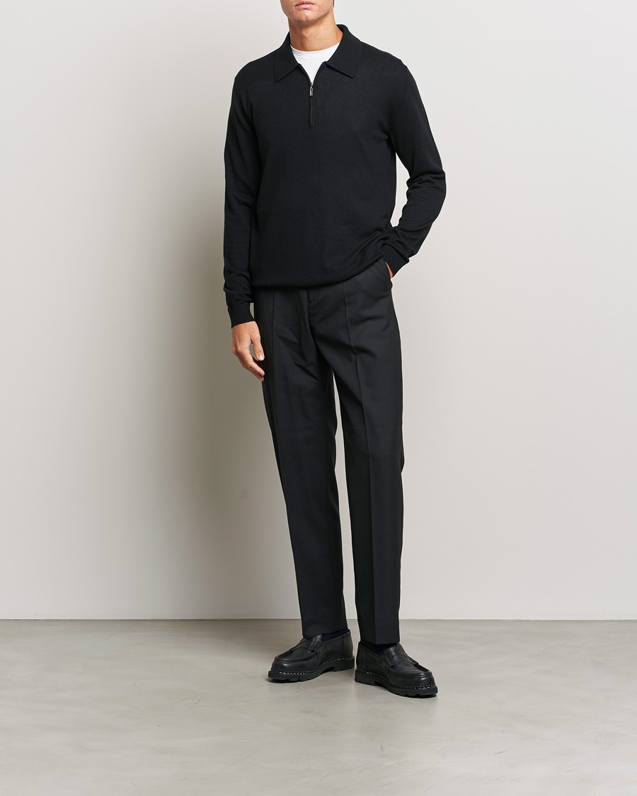Herre | Gensere | Tiger of Sweden | Orbit Half Zip Merino Black