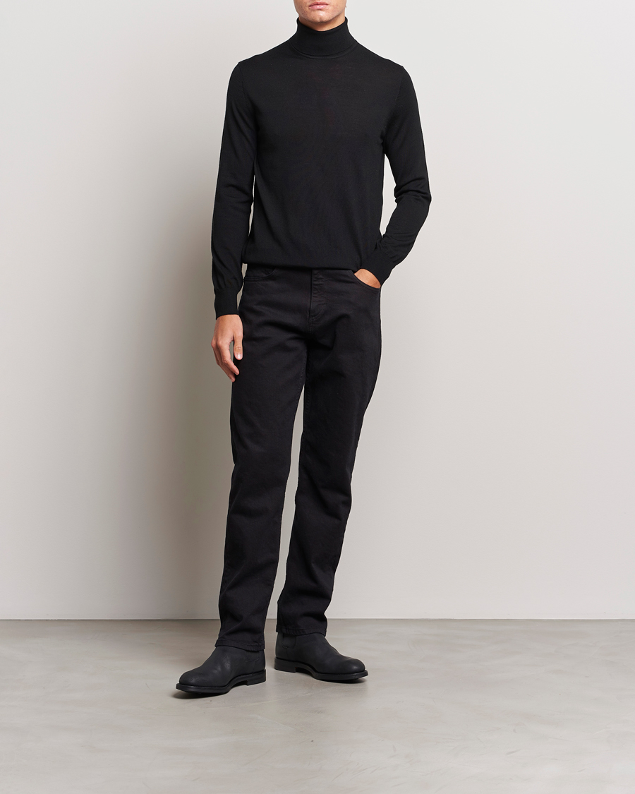 Herre | Gensere | Tiger of Sweden | Nevile Extra Fine Merino Polo Black
