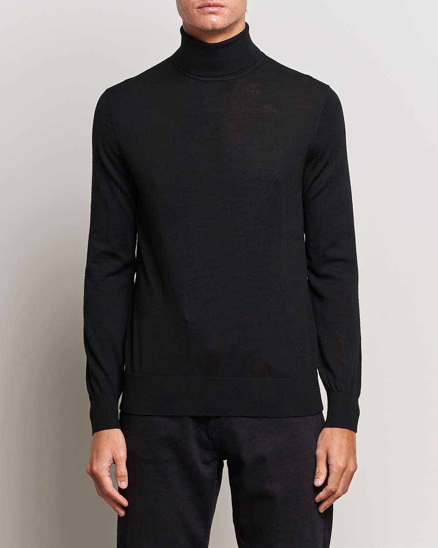 Herre | Gensere | Tiger of Sweden | Nevile Extra Fine Merino Polo Black