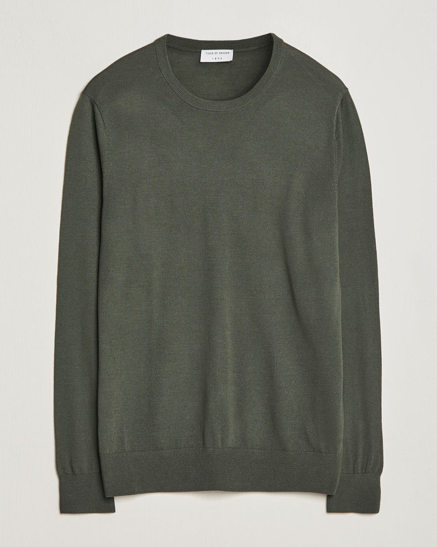 Herre | | Tiger of Sweden | Nichols Crew Neck Pullover Forest Green