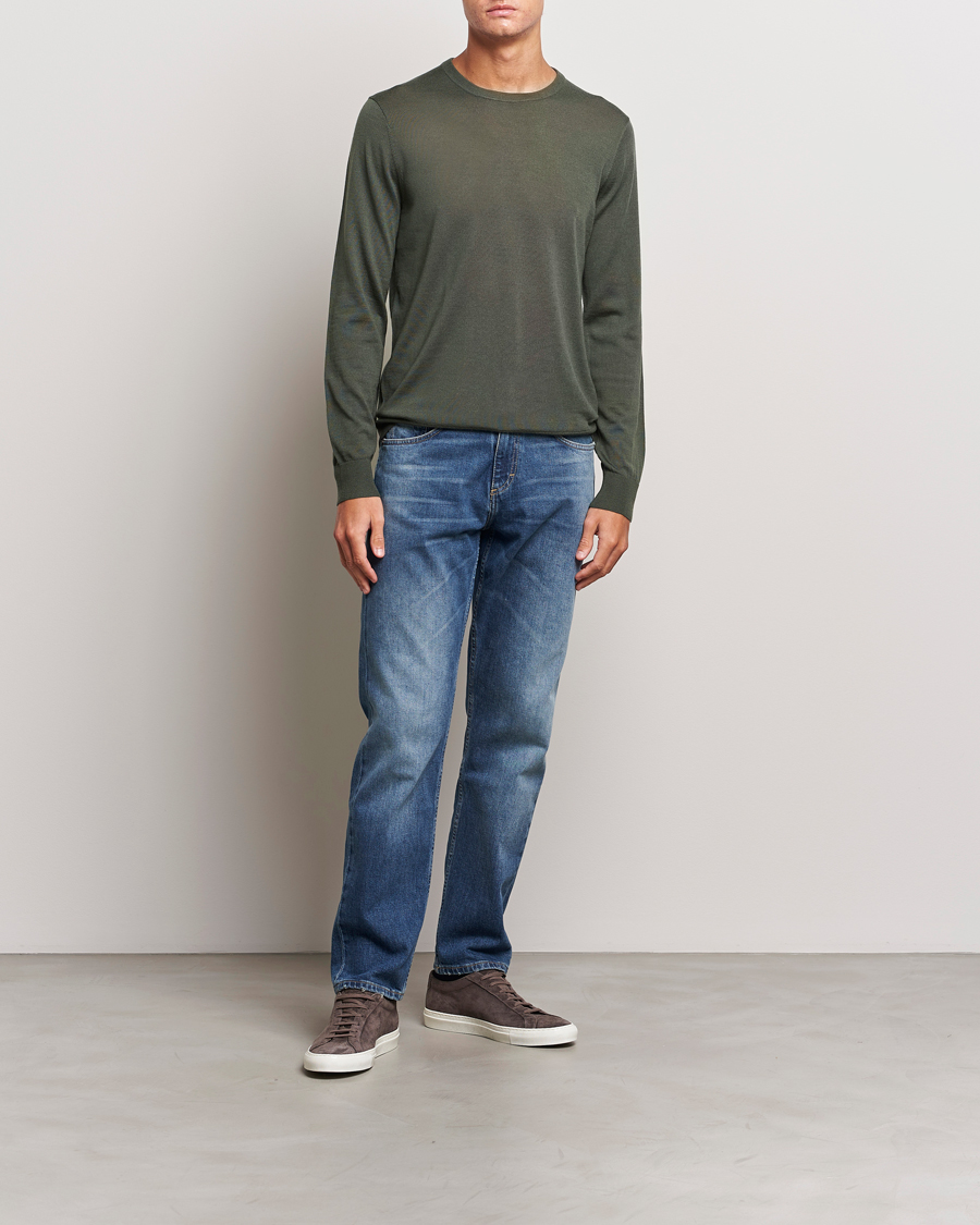 Herre | Gensere | Tiger of Sweden | Nichols Crew Neck Pullover Forest Green