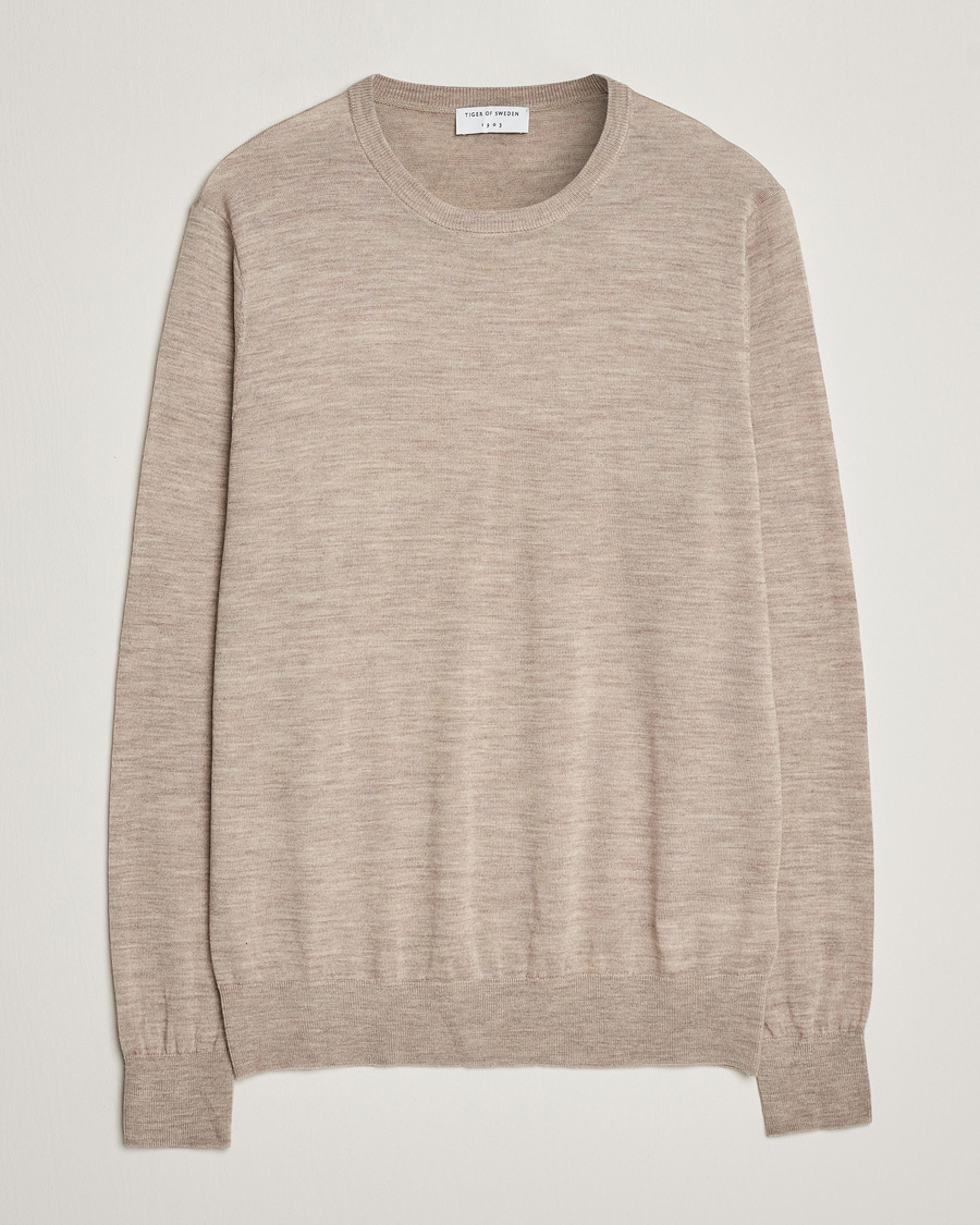 Herre | Gensere | Tiger of Sweden | Nichols Crew Neck Pullover Beige Melange