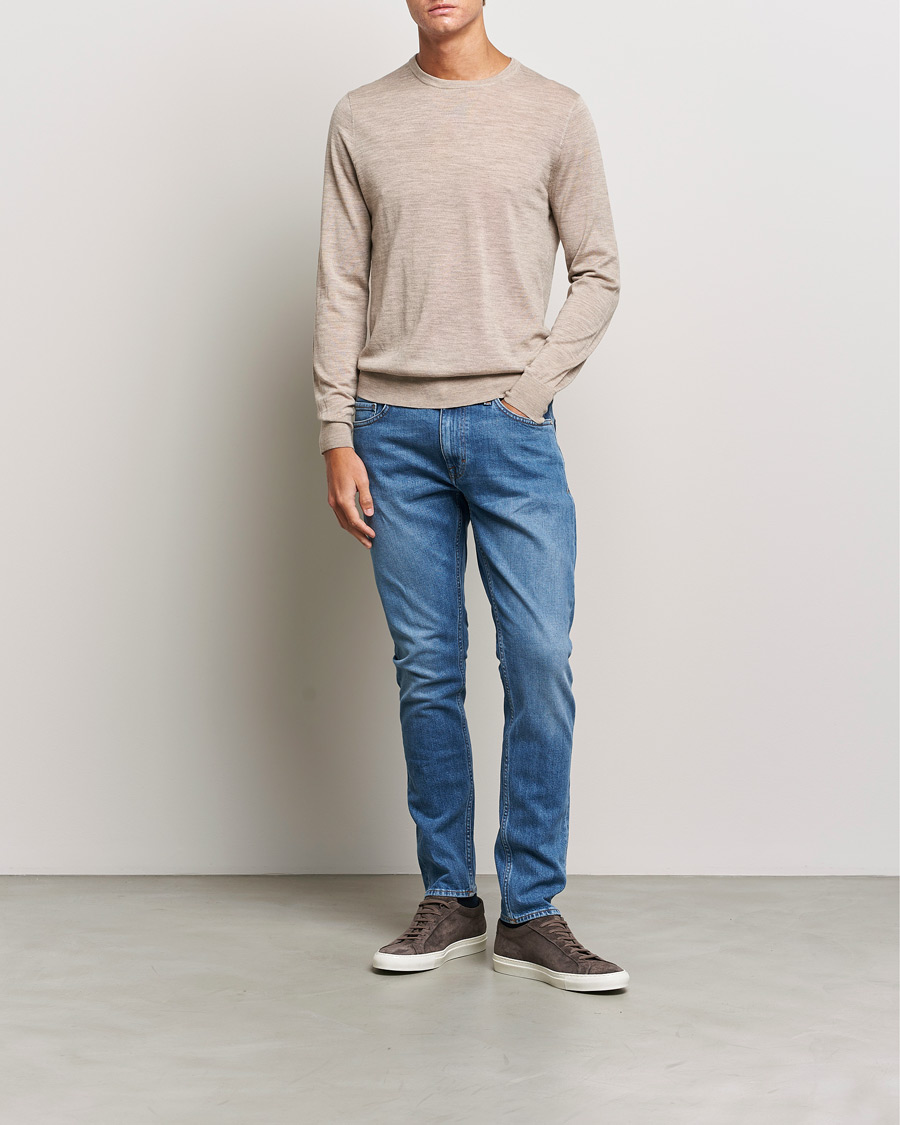 Herre | Gensere | Tiger of Sweden | Nichols Crew Neck Pullover Beige Melange