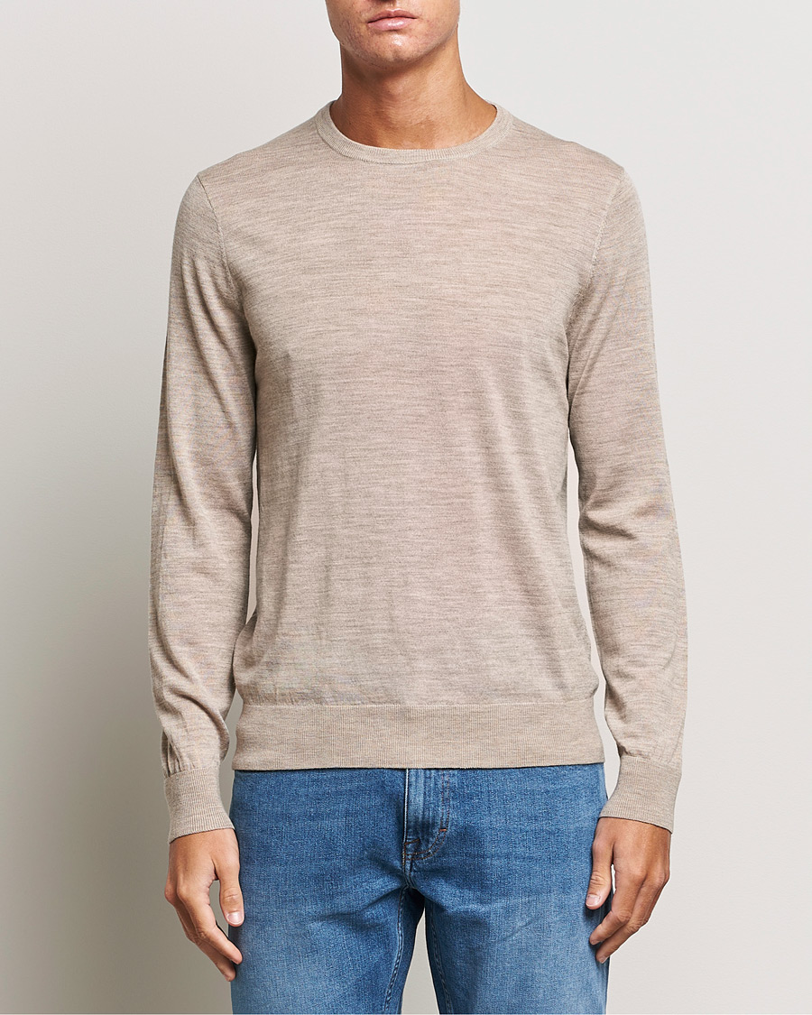 Herre |  | Tiger of Sweden | Nichols Crew Neck Pullover Beige Melange