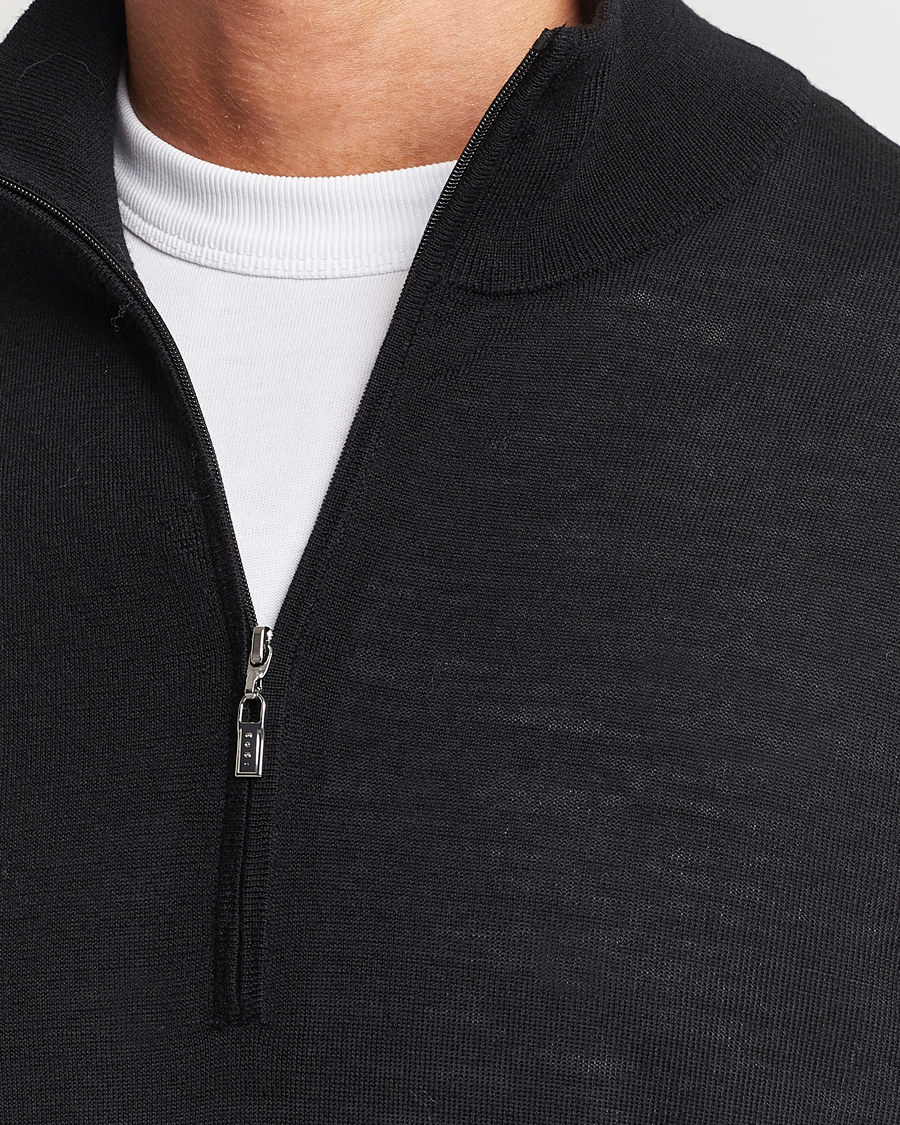 Herre | Gensere | Tiger of Sweden | Errol Merino Half Zip Black