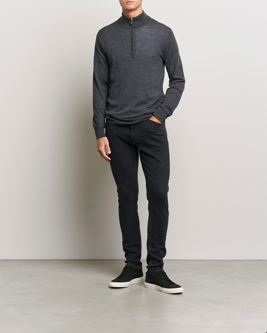 Herre | Gensere | Tiger of Sweden | Errol Merino Half Zip Grey