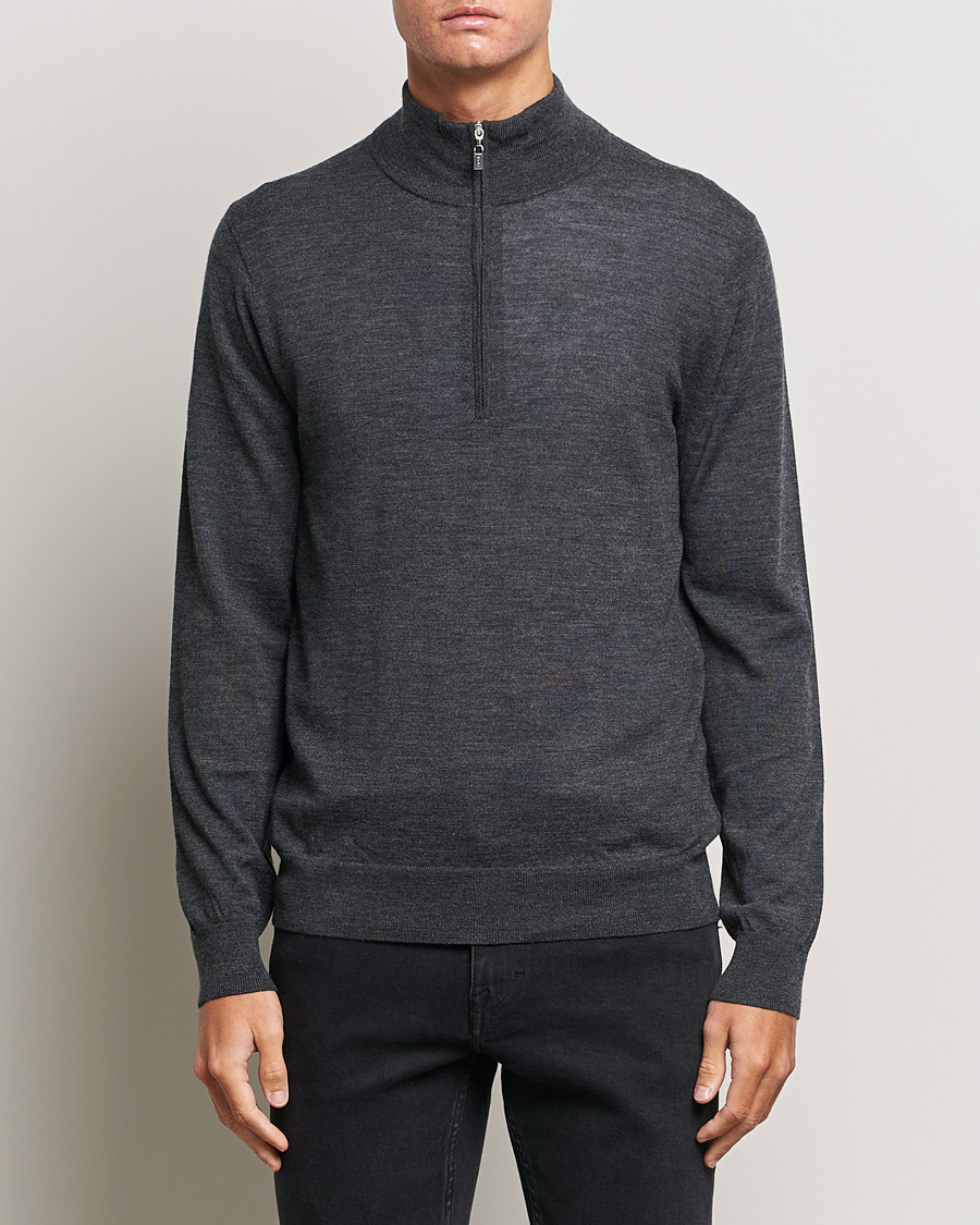 Herre |  | Tiger of Sweden | Errol Merino Half Zip Grey
