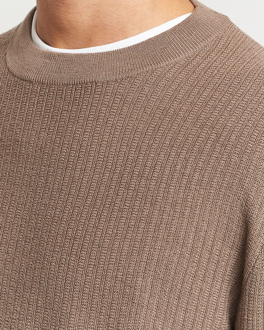 Herre | Gensere | Tiger of Sweden | Elssler Merino Pullover Olive Grey