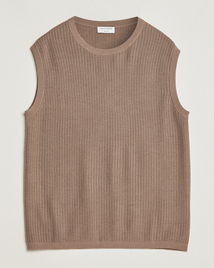 Herre | Gensere | Tiger of Sweden | Vessler Merino Vest Olive Grey