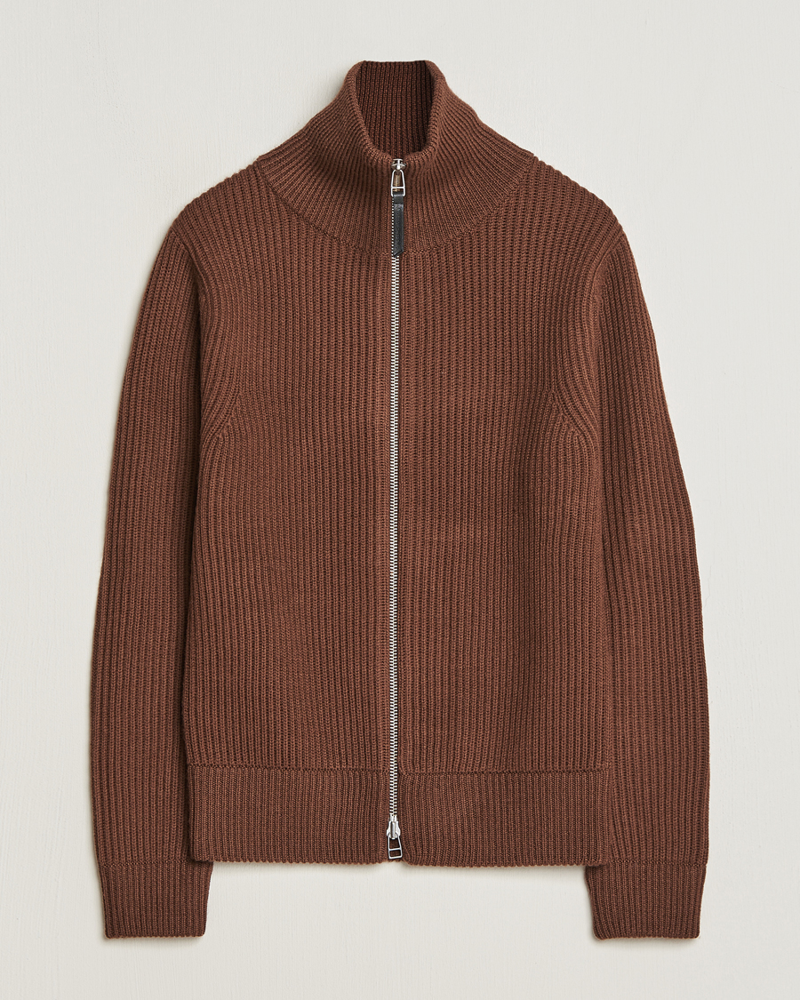 Herre | Gensere | Tiger of Sweden | Nyman Full Zip Golden Brown