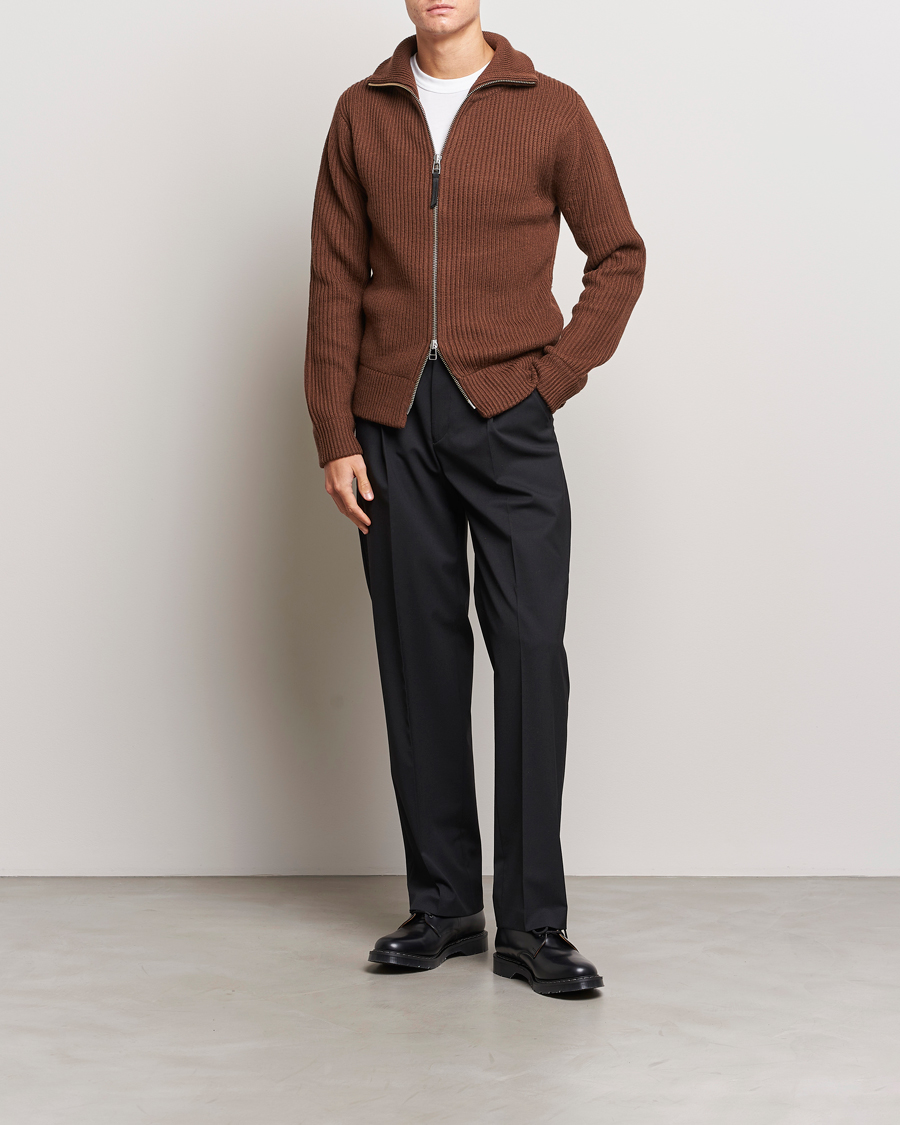 Herre | Gensere | Tiger of Sweden | Nyman Full Zip Golden Brown