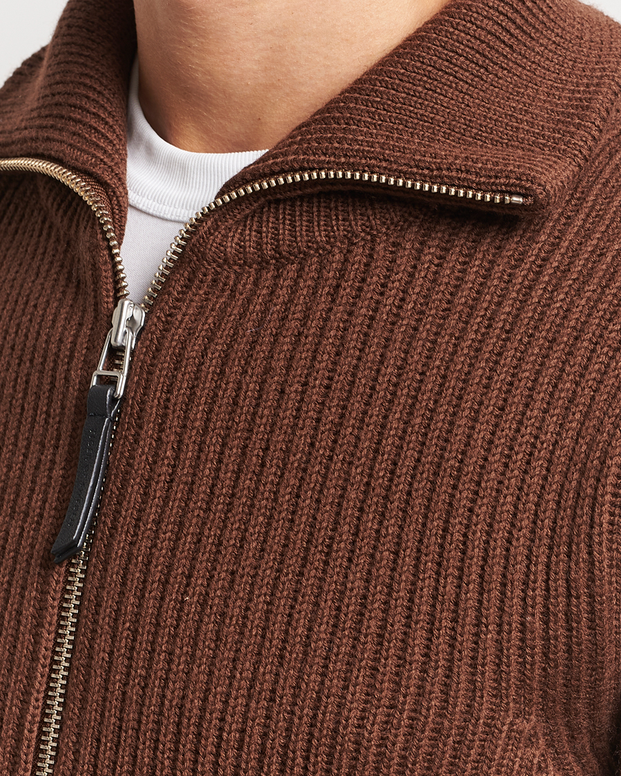 Herre | Gensere | Tiger of Sweden | Nyman Full Zip Golden Brown