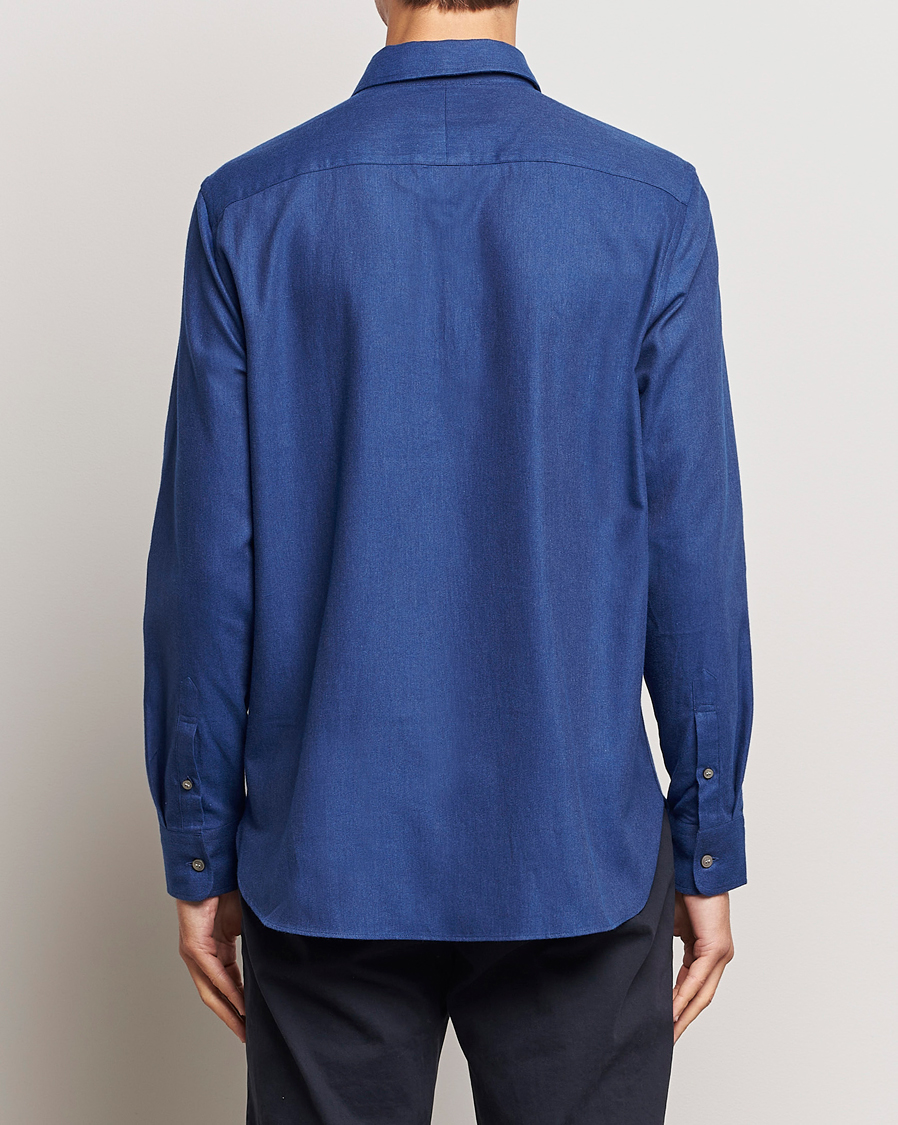 Herre | Skjorter | Tiger of Sweden | Benjamin Flannel Shirt Blue Melange