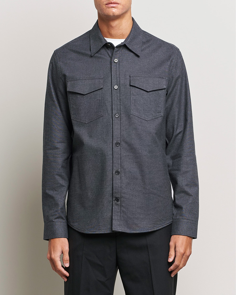 Herre | | Tiger of Sweden | Arnou Cotton Pocket Shirt Grey