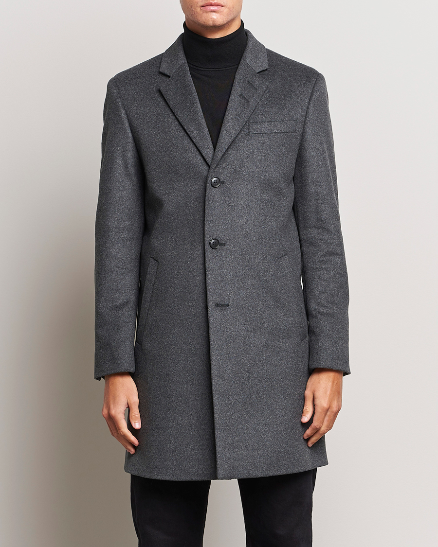 Herre | Jakker | Tiger of Sweden | Cempsey Wool Coat Grey Melange