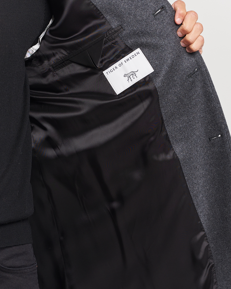 Herre | Jakker | Tiger of Sweden | Cempsey Wool Coat Grey Melange