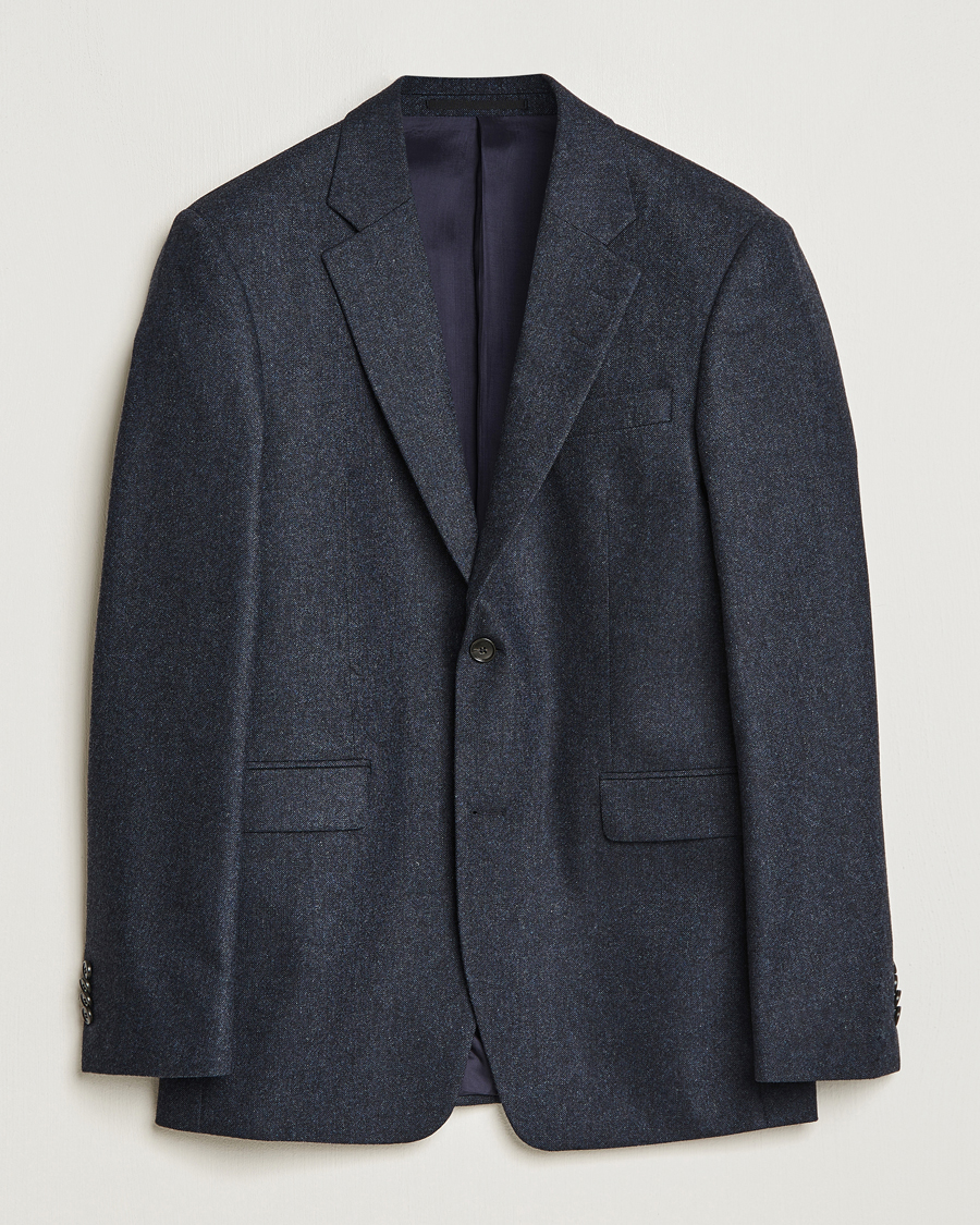 Herre | Dressjakker | Tiger of Sweden | Justin Brushed Wool Blazer Midnight Blue