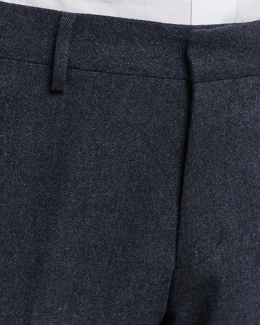 Herre | Bukser | Tiger of Sweden | Tenutas Brushed Wool Trousers Midnight Blue