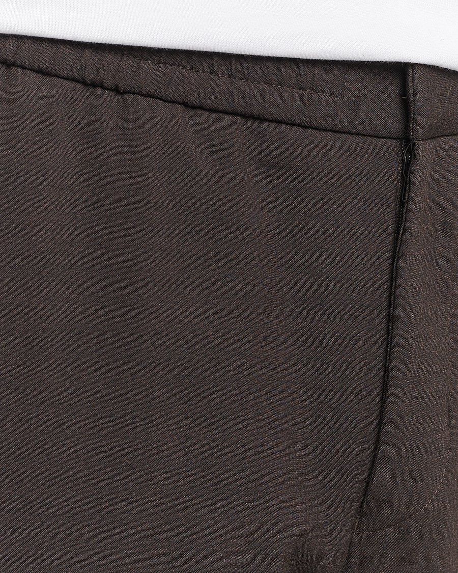 Herre | Bukser | Tiger of Sweden | Taven Drawstring Wool Trousers Coffee