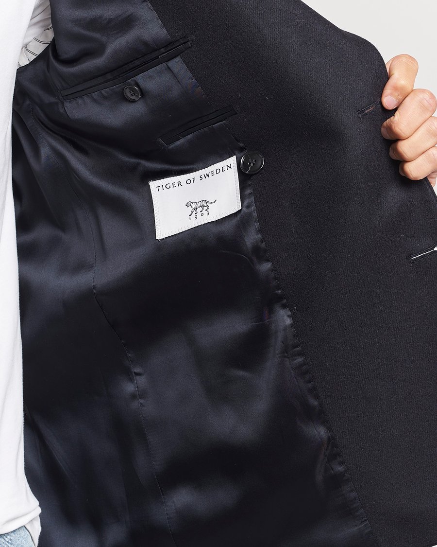 Herre | Dressjakker | Tiger of Sweden | 1903 Double Breasted Wool Blazer Dark Ink