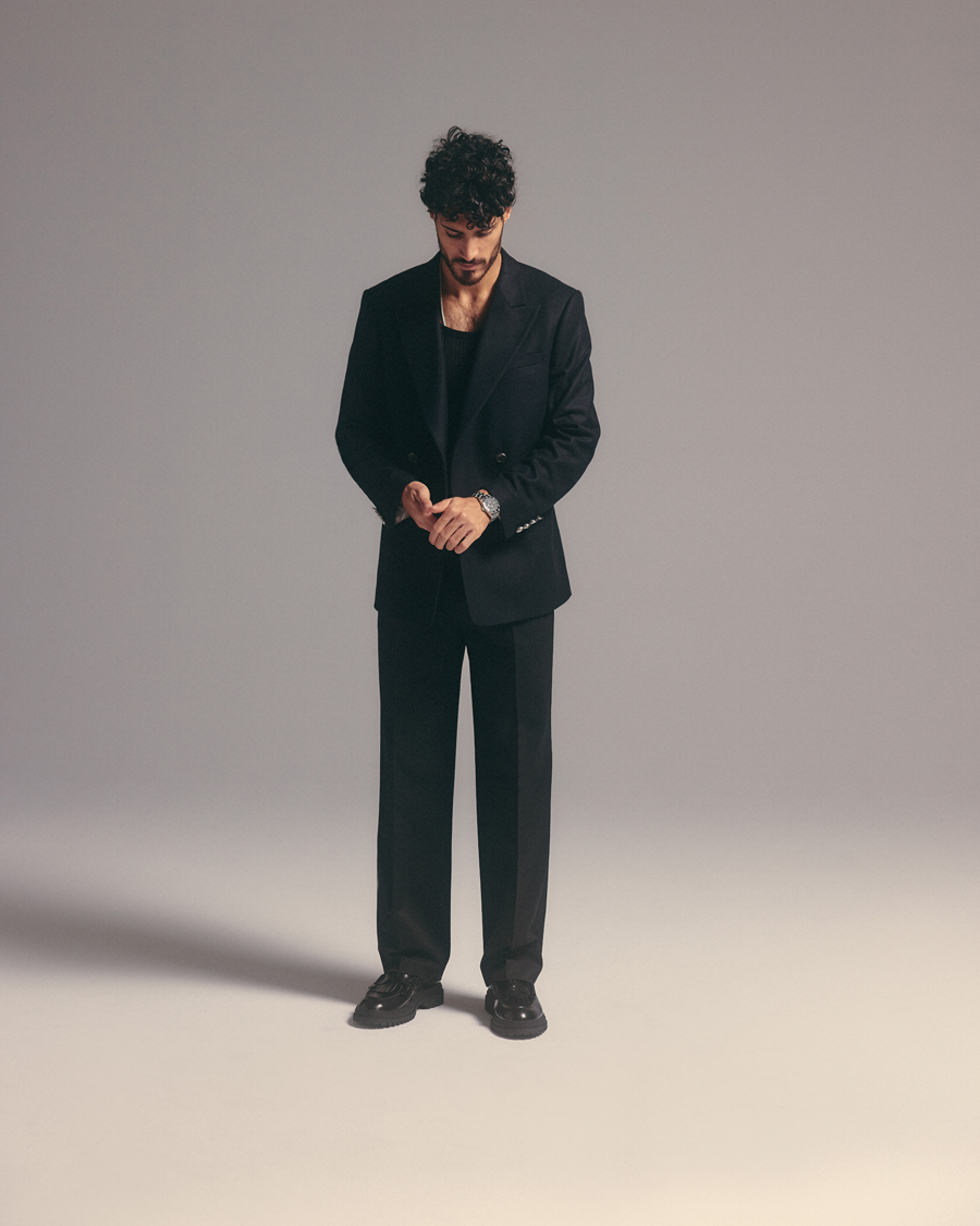 Herre | Dressjakker | Tiger of Sweden | 1903 Double Breasted Wool Blazer Dark Ink