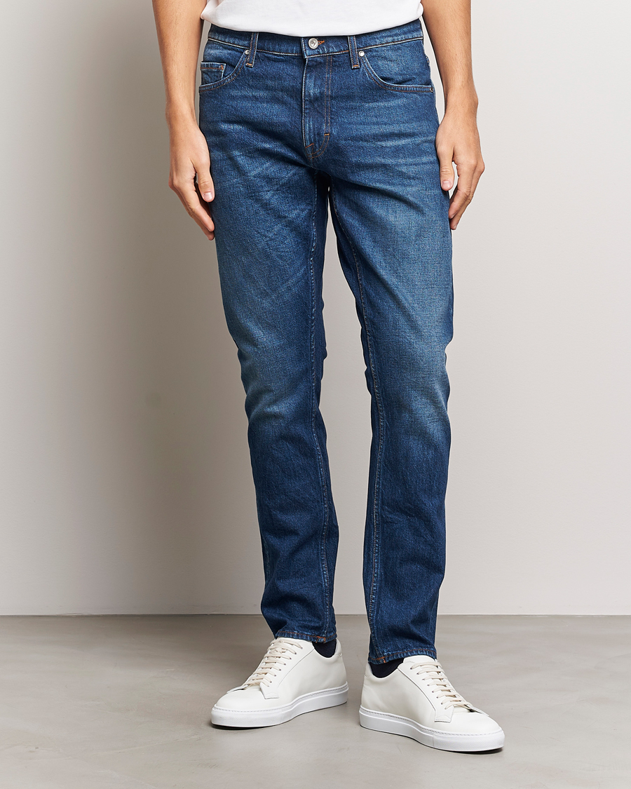Herre | Tapered fit | Tiger of Sweden | Pistolero Stretch Cotton Jeans Dust Blue