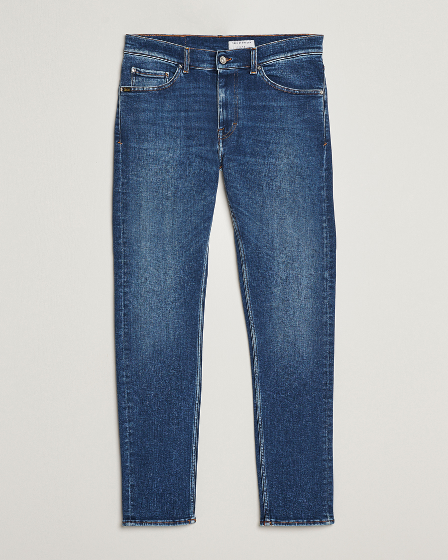 Herre | Jeans | Tiger of Sweden | Evolve Stretch Cotton Jeans Medium Blue