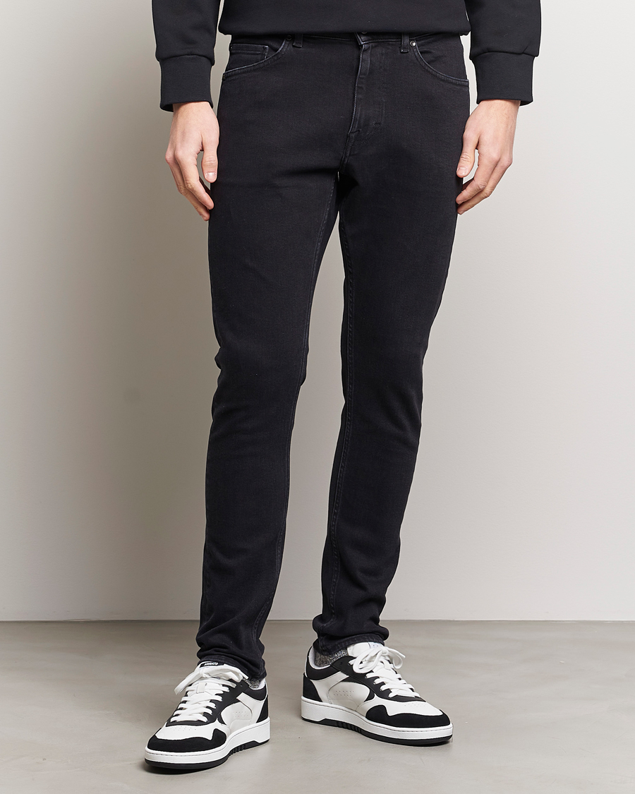 Herre | Svarte jeans | Tiger of Sweden | Evolve Stretch Cotton Jeans Black