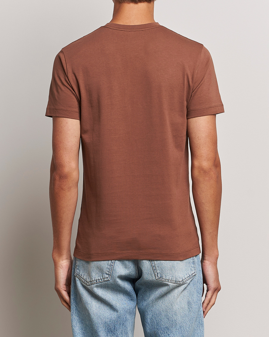 Herre | T-Shirts | Tiger of Sweden | Dillan Crew Neck Logo T-Shirt Golden Copper