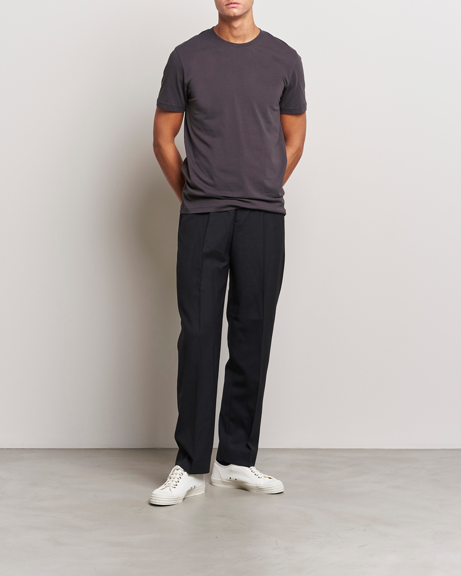 Herre | T-Shirts | Tiger of Sweden | Dillan Crew Neck T-Shirt Coffee