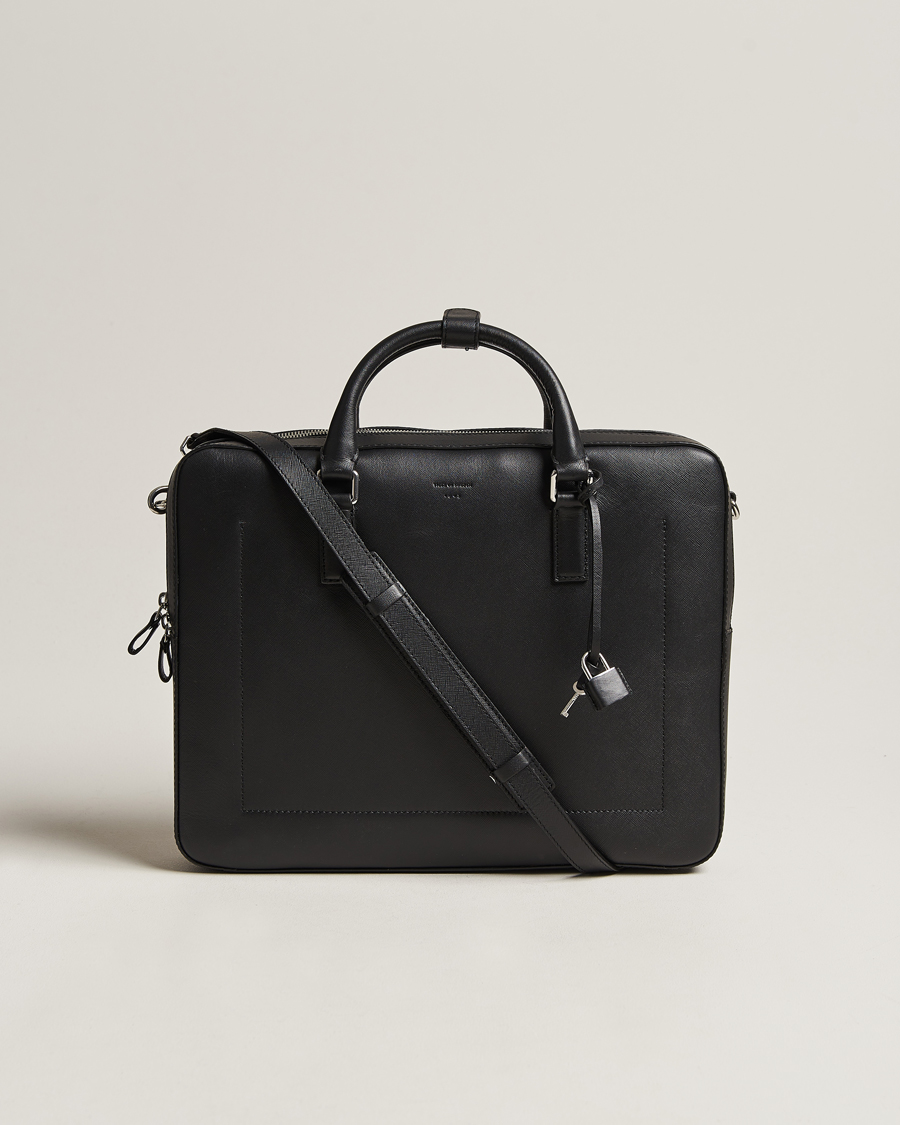 Herre | Tiger of Sweden Bowe Leather Briefcase Black | Tiger of Sweden | Bowe Leather Briefcase Black