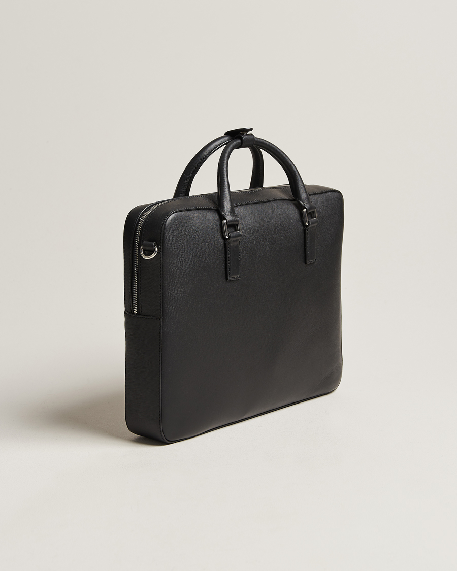Herre | Tiger of Sweden Bowe Leather Briefcase Black | Tiger of Sweden | Bowe Leather Briefcase Black