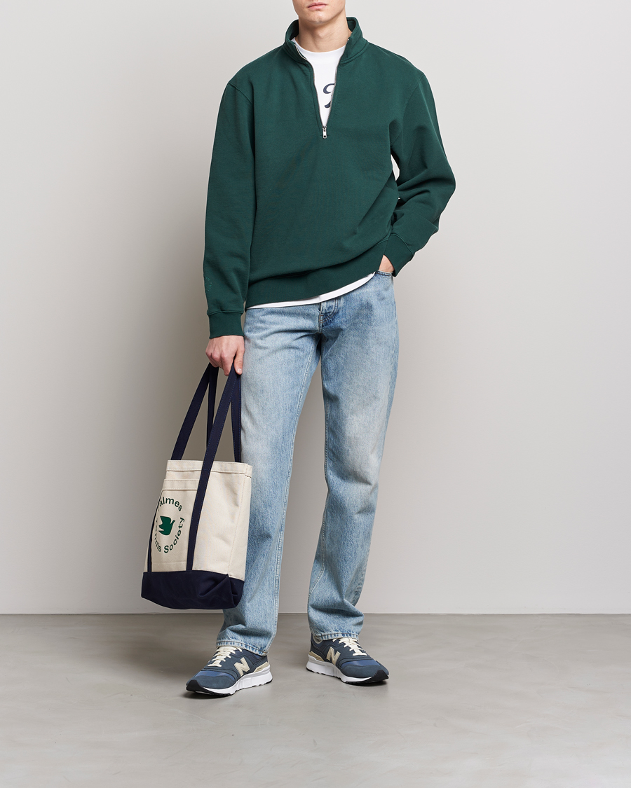 Herre | Gensere | Palmes | Jojo Zip Sweater Dark Green