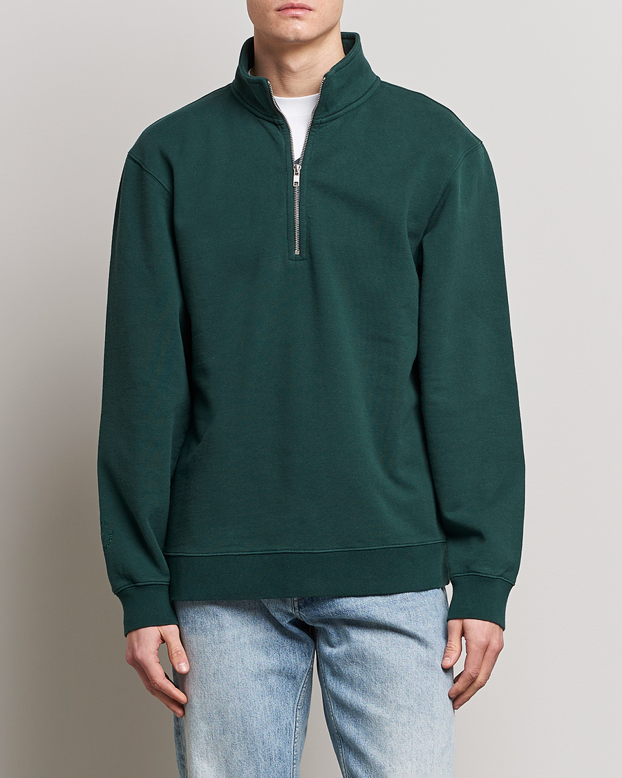 Herre | Gensere | Palmes | Jojo Zip Sweater Dark Green