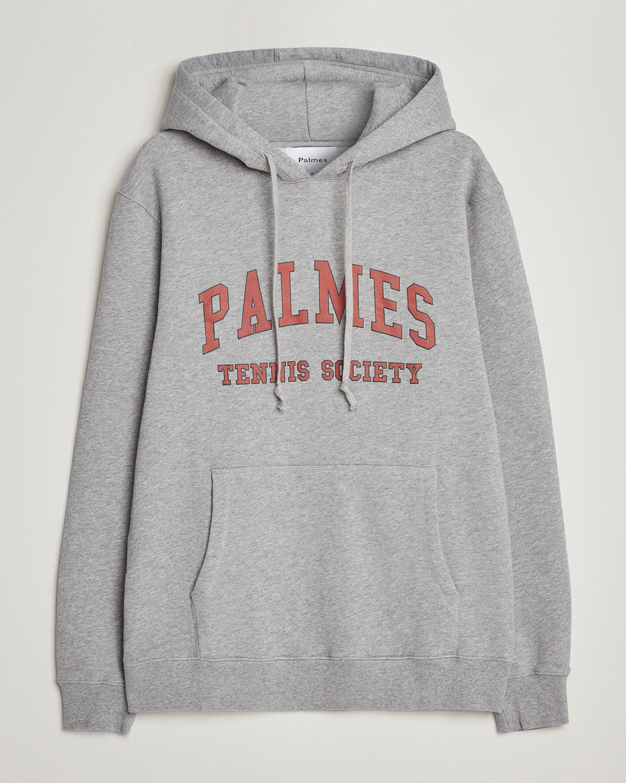 Herre | Gensere | Palmes | Mats Hooded Sweater Grey Melange