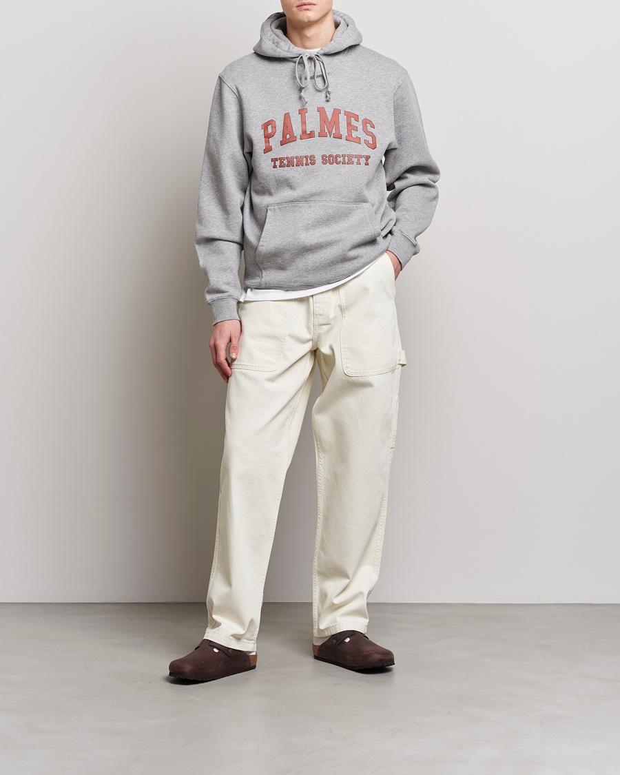 Herre | Gensere | Palmes | Mats Hooded Sweater Grey Melange