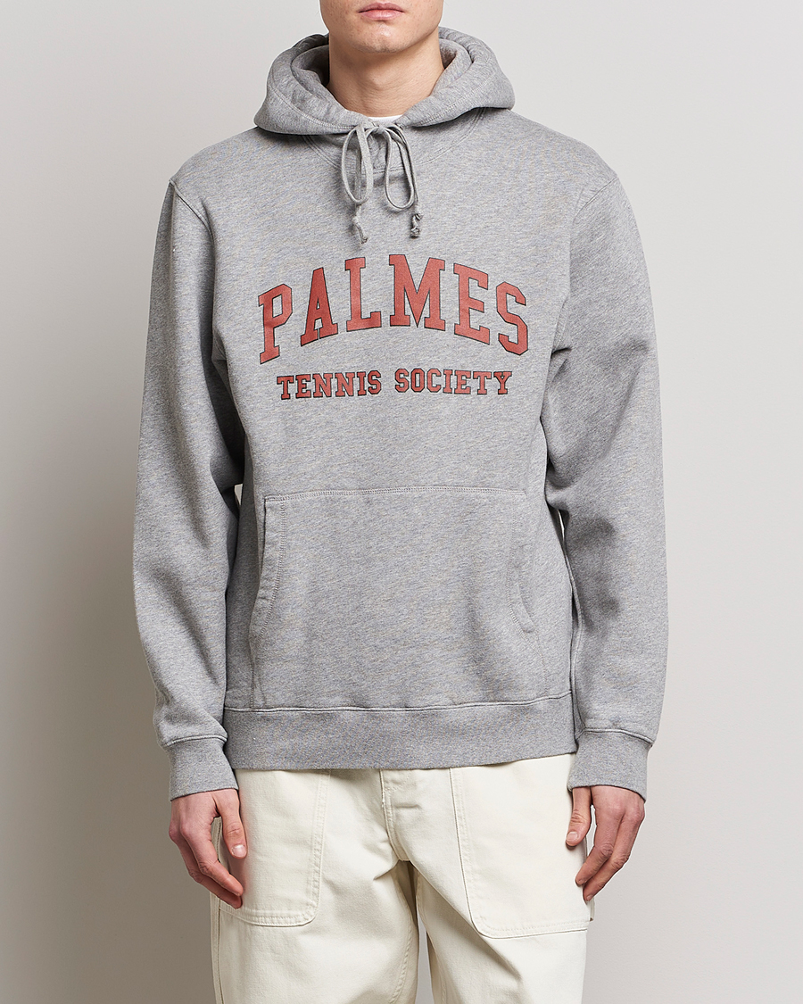 Herre | Gensere | Palmes | Mats Hooded Sweater Grey Melange