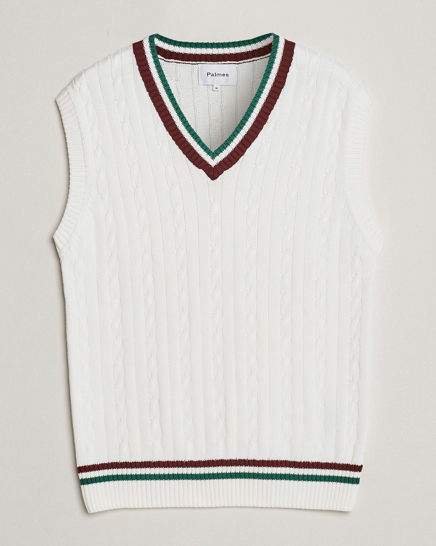 Herre | Gensere | Palmes | James Knitted Vest White