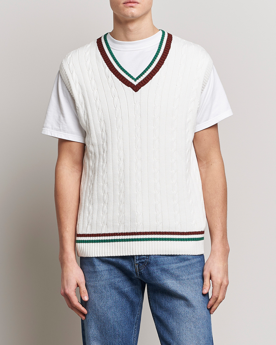Herre | Gensere | Palmes | James Knitted Vest White