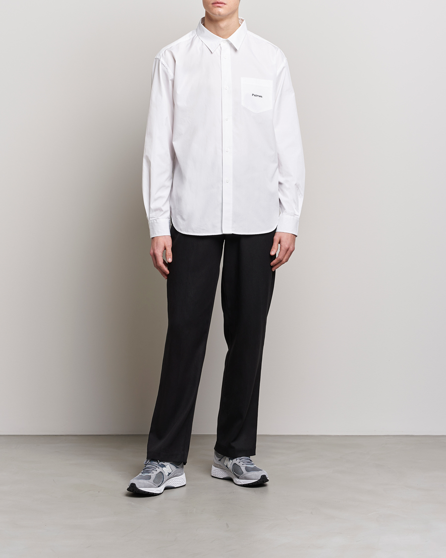 Herre | Skjorter | Palmes | Daryl Long Sleeve Poplin Shirt White